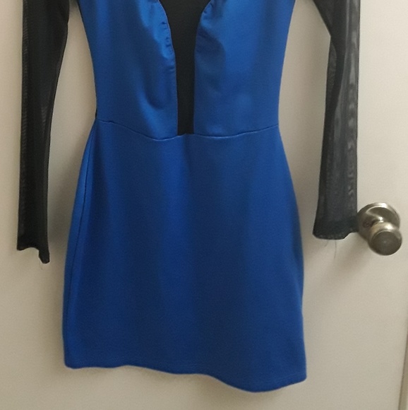 Arden b blue black body con club dress - Picture 2 of 2